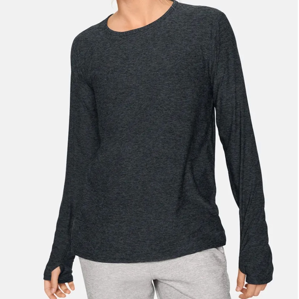 Outdoor Voices Charcoal Long Sleeve Crew Tee